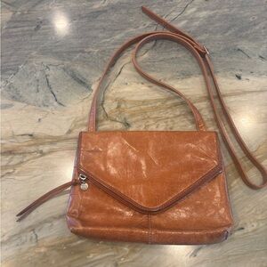 HOBO Cognac Leather Crossbody Envelope Bag vintage